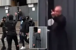 Milan priest flips off rioters during cost-of-living unrest