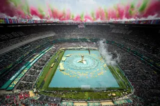 England Faces History at the Azteca Cathedral
