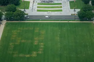 Massive '86 47' markings on National Mall ignite security response amid anti-Trump symbolism