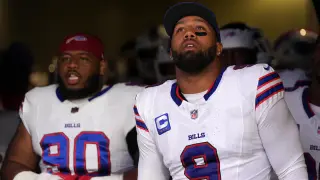 Rams Tackle Jackson Punches Bills Chubb After Overtime Loss at SoFi Stadium