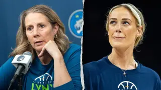 Lynx coach wears pro-trans message on sideline during Fever game