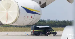 Explosive drone found at Leipzig airport; detonator failed, investigation launched.