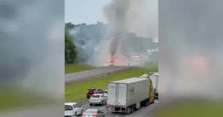 Fireworks Truck Explodes on I-75 in Hamilton County; Lanes Reopen as Fire Crews Contain Spark Show