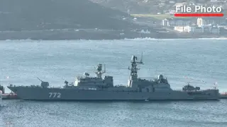 Russian frigate stages live-fire near UK as Burnham pledges Kyiv support
