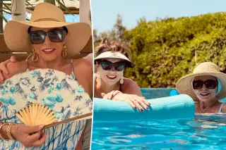 Joan Collins, 93, stuns in St. Tropez with Bond-era pal Alison Papworth