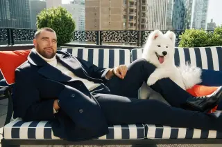 Travis Kelce Debuts His Samoyed in Tommy Hilfiger Campaign, Saying She 'Lights Up My Day'
