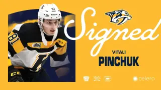 Predators Add Vitali Pinchuk on One-Year Entry-Level Contract