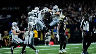 Raiders Erase 11-Point Deficit with Four Second-Half Takeaways to Beat Saints 35-27
