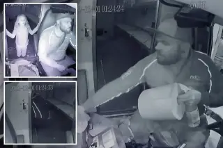 Chilling footage shows FedEx driver cleaning van after Athena Strand murder