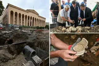 Roadwork in Tbilisi Unearths 1,000-Year-Old Silk Road Pottery Cache
