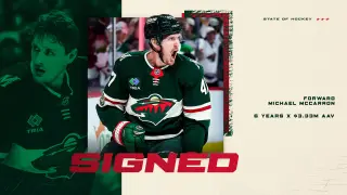 Wild Sign Michael McCarron to Six-Year, $20 Million Deal
