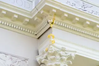 Yellow ooze mars Trump's Temu arch at National Mall fair