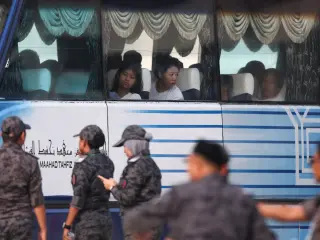 Myanmar’s Hlaing arrives in Malaysia for talks as repatriations hit 10,000