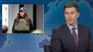 SNL's Colin Jost Mocks Kristi Noem's Divorce in Weekend Update