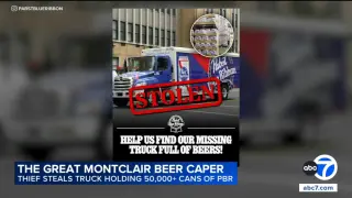 Pabst Beer Truck Stolen in Montclair, 18-Day Return Window Issued