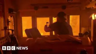 Freight Train Besieged by Ontario Wildfires as Smoke Drift Reaches U.S.