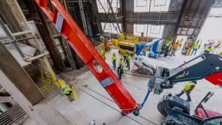 Giant 43-Foot Beam Makes 4,850-Foot Descent for DUNE's Underground Neutrino Lab