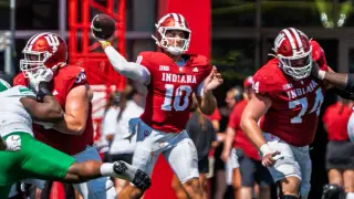 Hoosier debut: Hoover shines with four TDs in Indiana win over North Texas