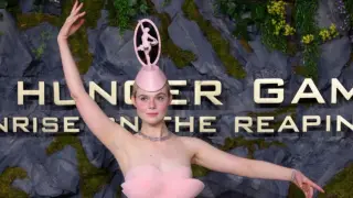 Elle Fanning's Deconstructed Robert Wun Gown Steals Spotlight at Hunger Games London Premiere