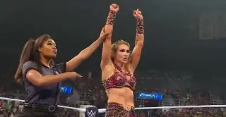 Flair eliminates Cargill in Queen of the Ring opener with Bliss and Stratton assist