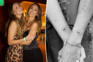 Jessica Alba and Honor mark Yale sendoff with matching wrist tattoos