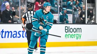 Sharks captain Celebrini scratched with lower-body injury after Dallas loss