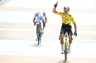 Van Aert edges Pogacar in cobbled Paris-Roubaix sprint to seal Monument glory