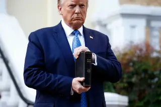 Trump’s Bible-Reading Verse Sparks Christian-Nationalist Narrative