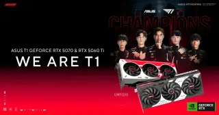 ASUS and T1 Unveil Limited-Edition RTX 5070/5060 Ti GPUs Merging Esports Heritage with Premium Design