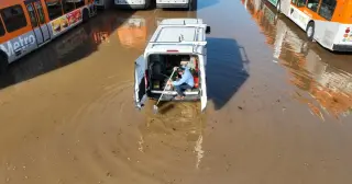 Century-Old Water Main Break Floods Sunset Strip in West Hollywood
