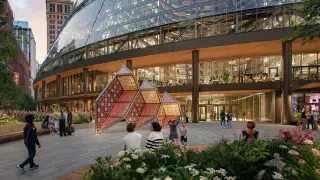 Google’s Thompson Center Makeover Unveils 30-Foot Sculpture and Grand Atrium