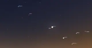 Moon in Leo’s Sickle, Venus Near Beehive; Saturn Pre-Dawn Show