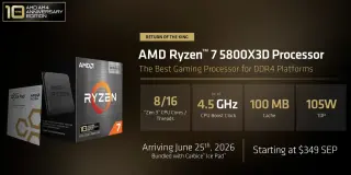 AM4 Lives On: Ryzen 7 5800X3D 10th Anniversary Edition Hits Retail at $349