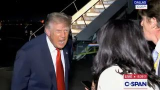 Trump's 'Not you' moment: confrontation with reporter over $5,000 payout plan