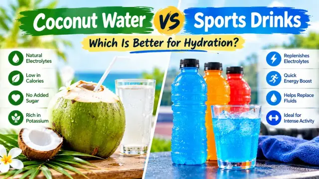 Research Shows Coconut Water and Sports Drinks Hydrate Equally, But Nutritional Profiles Differ