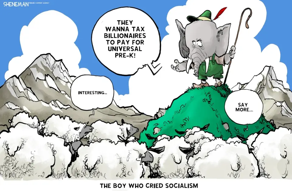 Daily Kos Cartoon Satirizes Wealth Inequality and Socialist Rhetoric