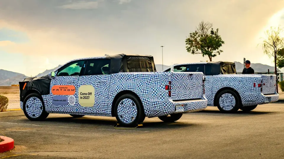 Ford Fathom prototypes reveal conventional pickup design despite 'new silhouette' claims