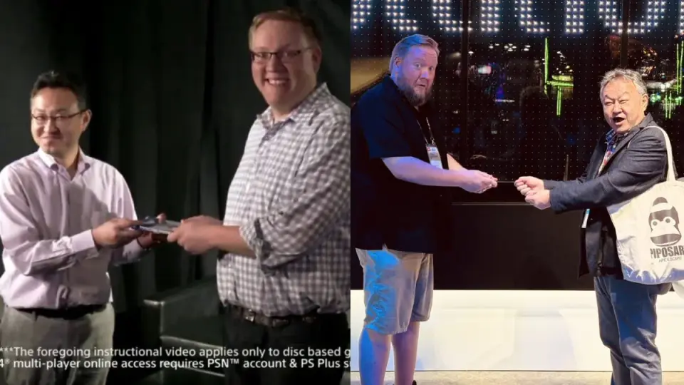 Sony Veterans Recreate 2013 Game-Sharing Meme at Tokyo Game Show Amid Digital-Only Shift