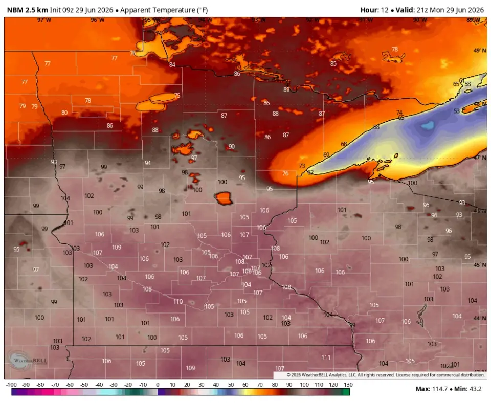 Upper Midwest Braces for Monday's Dangerous Heat Wave