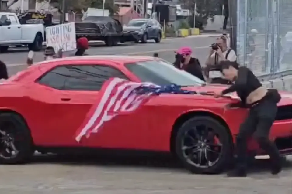 Protester struck by car during Father’s Day rally outside Delaney Hall ICE facility