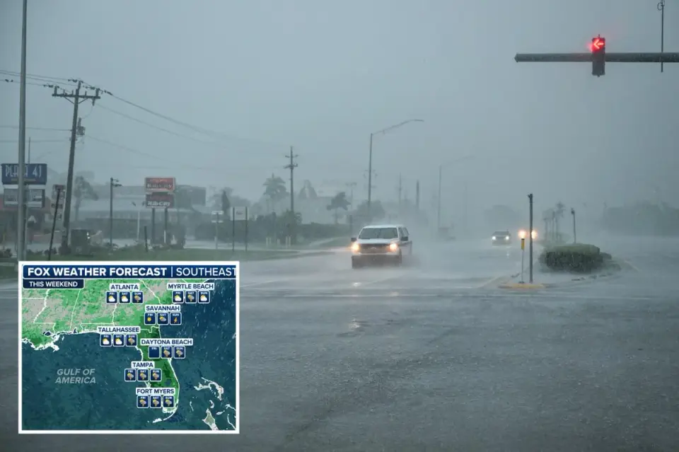 Tropical moisture triggers Southeast flash flood risk from Florida to the Carolinas