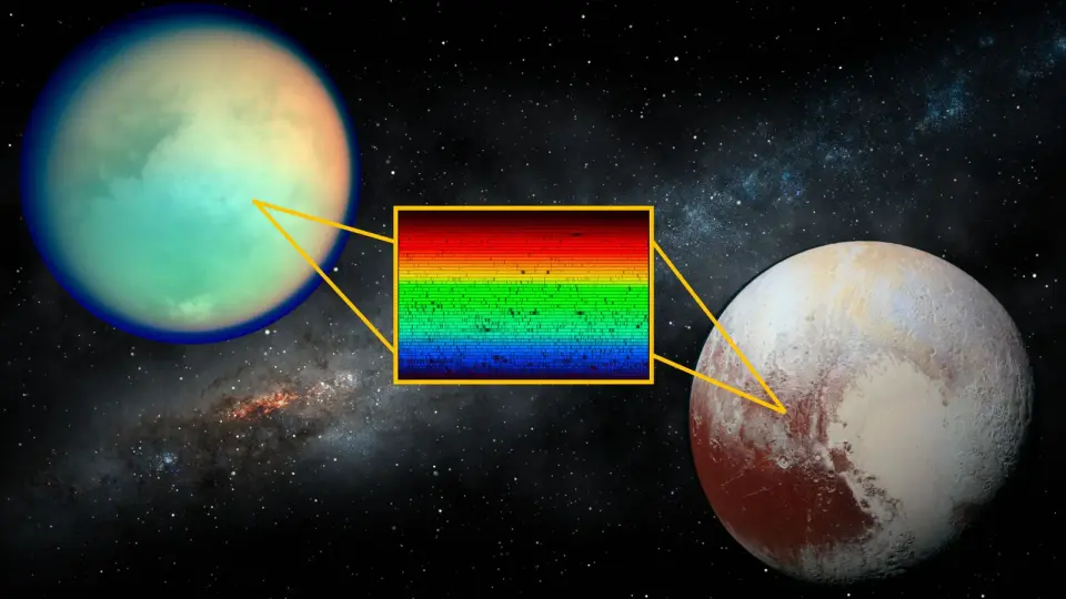 JWST hints at a mysterious molecule on Pluto and Titan, unseen elsewhere