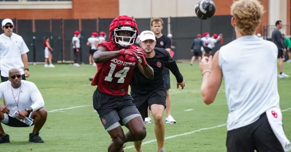 OU fall camp highlights: Elijah Thomas emerges at WR as Sooners sort RB depth