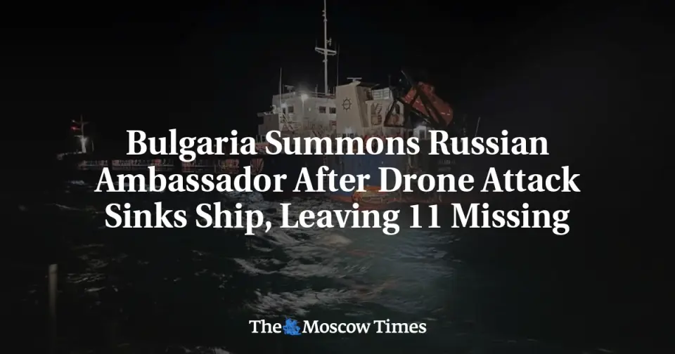 Bulgaria Summons Russian Envoy After Drone Strikes Sink Black Sea Cargo Vessel