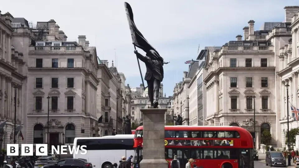 London statue bears Banksy signature, fueling mystery