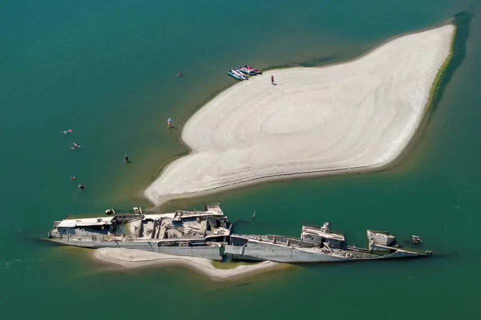 Danube Drought Uncovers Sunken Nazi Warship as Europe Swelters