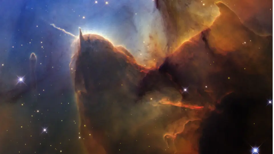 Hubble’s Sea-Slug View of the Trifid Nebula Marks Hubble’s 36th Anniversary