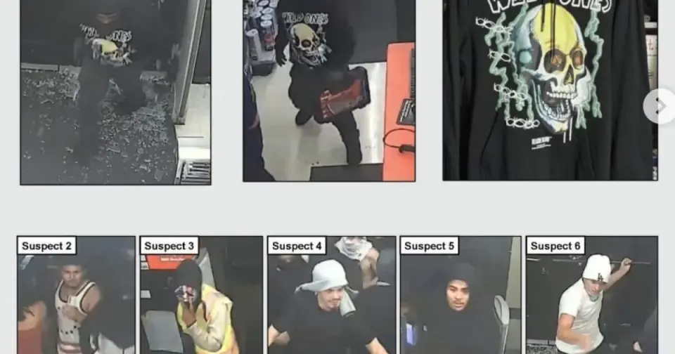 27 suspects pictured in two-night East L.A. AutoZone burglary tied to street takeovers