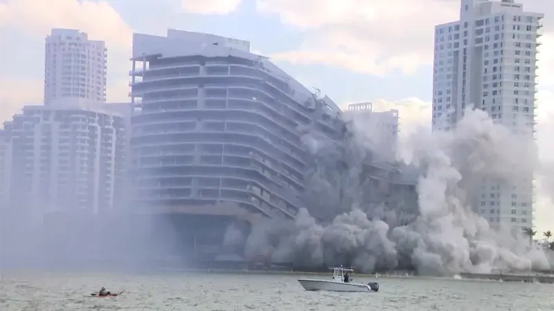 Miami’s Mandarin Oriental Demolished in 20-Second Implosion